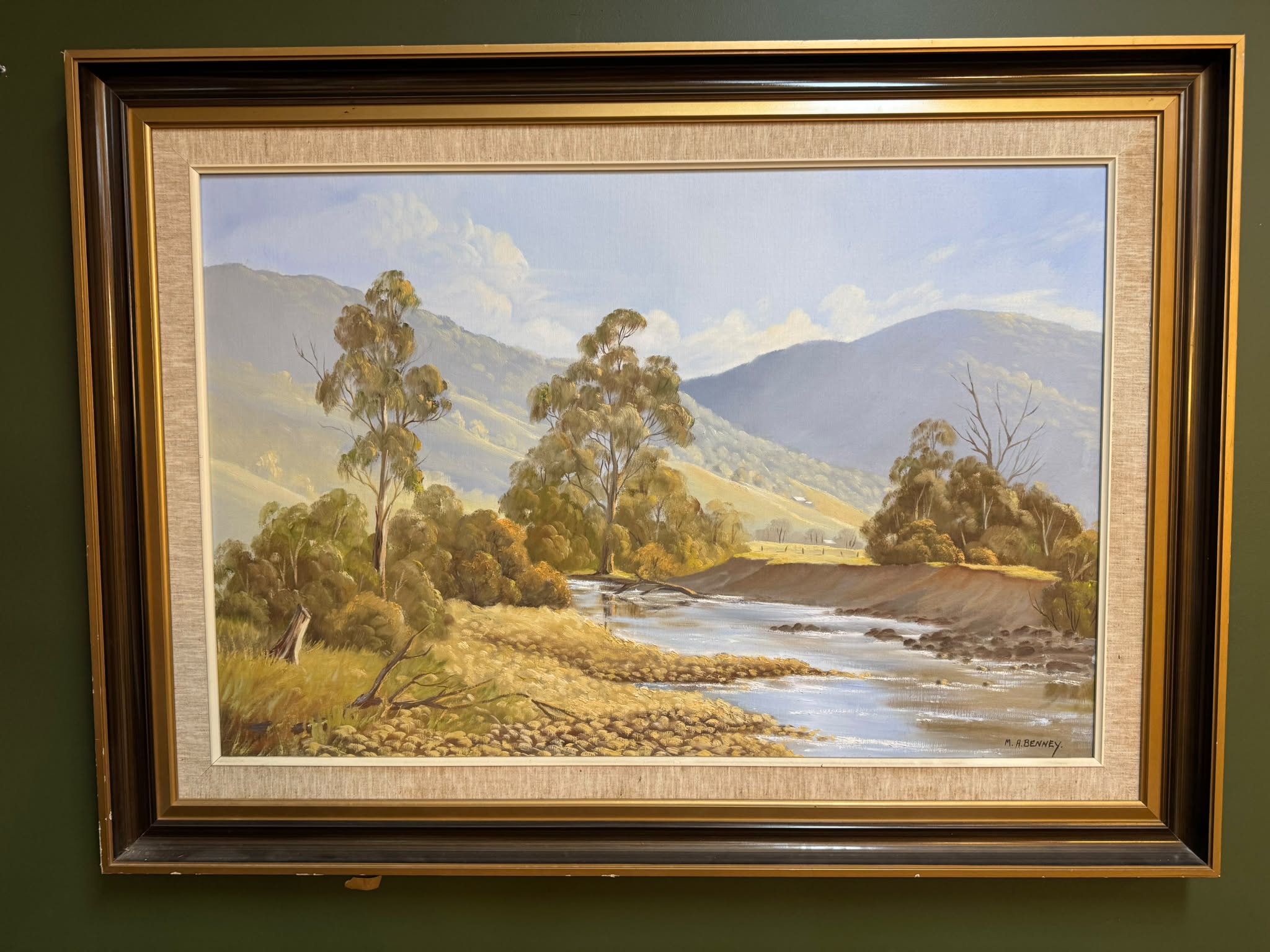 The main photo for Margaret Benny “Buckland River At Brookside” Oil on board